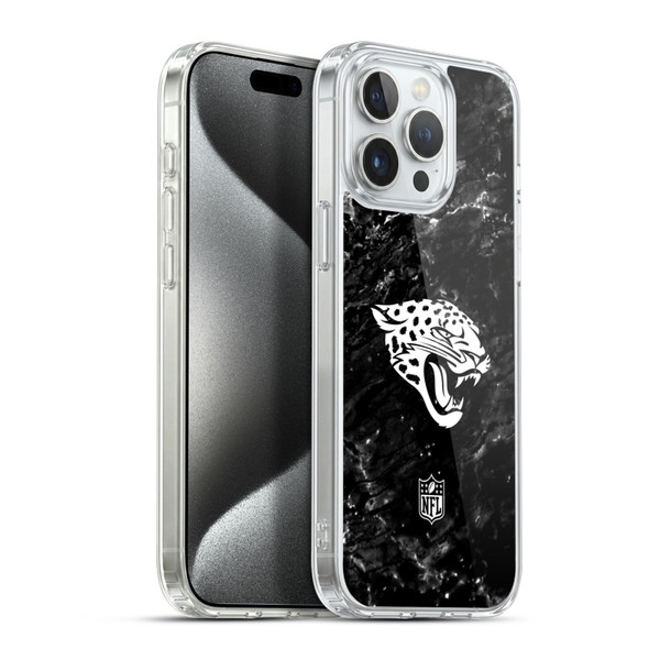 NFL Jacksonville Jaguars Artwork Marble Soft Gel Case for Apple iPhone 15 Pro Max & MagSafe