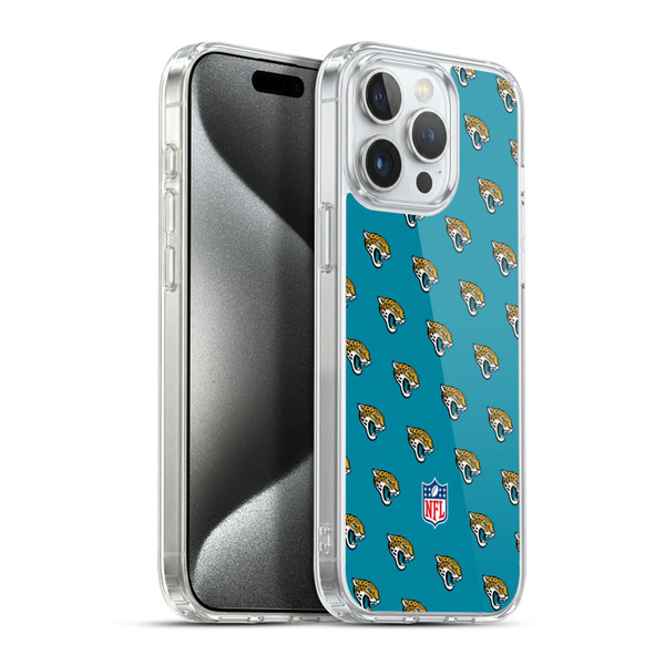 NFL Jacksonville Jaguars Artwork Patterns Soft Gel Case for Apple iPhone 15 Pro Max & MagSafe