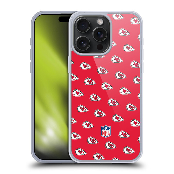 NFL Kansas City Chiefs Artwork Patterns Soft Gel Case for Apple iPhone 15 Pro Max