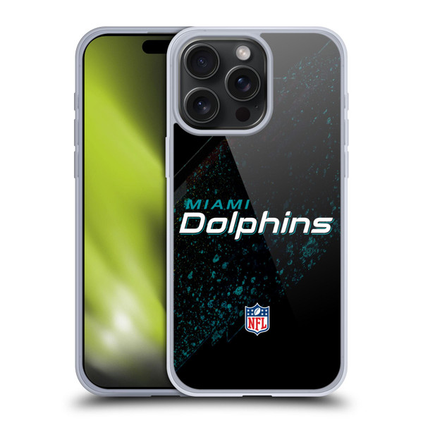 NFL Miami Dolphins Logo Blur Soft Gel Case for Apple iPhone 15 Pro Max