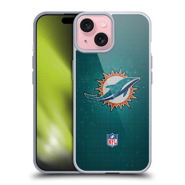 NFL Miami Dolphins Artwork LED Soft Gel Case for Apple iPhone 15