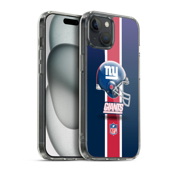 NFL New York Giants Logo Helmet Soft Gel Case for Apple iPhone 15 Plus & MagSafe