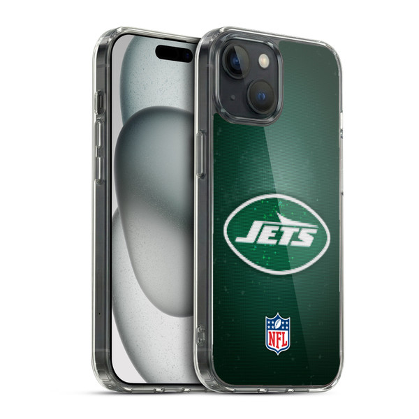 NFL New York Jets Artwork LED Soft Gel Case for Apple iPhone 15 & MagSafe