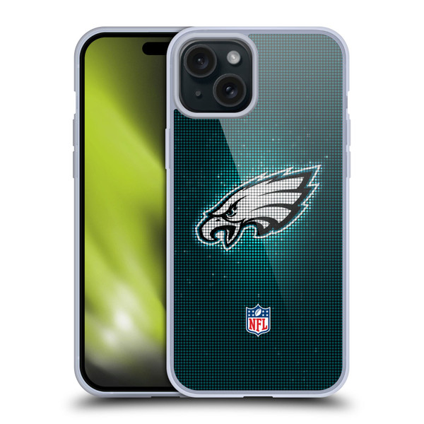 NFL Philadelphia Eagles Artwork LED Soft Gel Case for Apple iPhone 15 Plus
