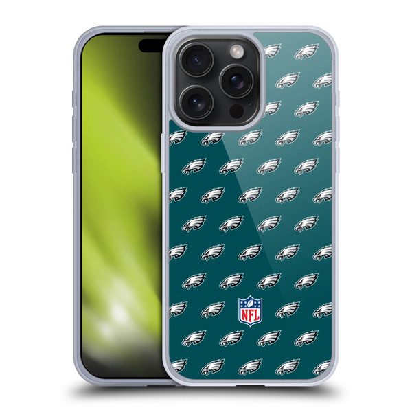 NFL Philadelphia Eagles Artwork Patterns Soft Gel Case for Apple iPhone 15 Pro Max