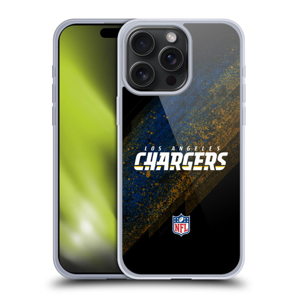 NFL Los Angeles Chargers Logo Blur Soft Gel Case for Apple iPhone 15 Pro Max