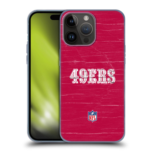 NFL San Francisco 49Ers Logo Distressed Look Soft Gel Case for Apple iPhone 15 Pro Max