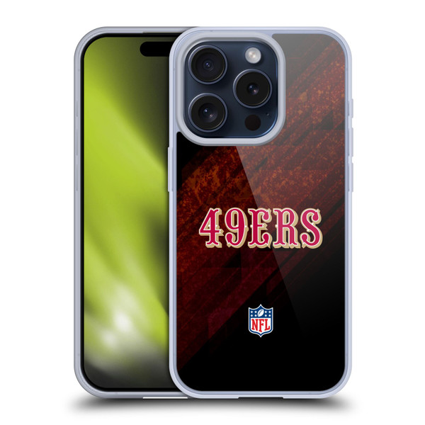 NFL San Francisco 49Ers Logo Blur Soft Gel Case for Apple iPhone 15 Pro