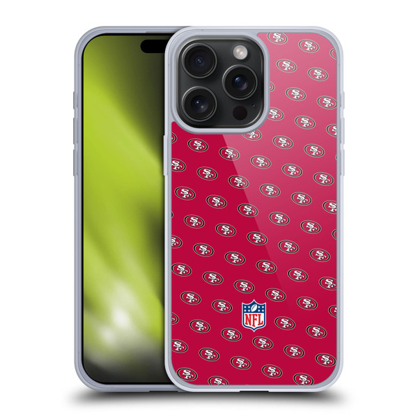 NFL San Francisco 49ers Artwork Patterns Soft Gel Case for Apple iPhone 15 Pro Max