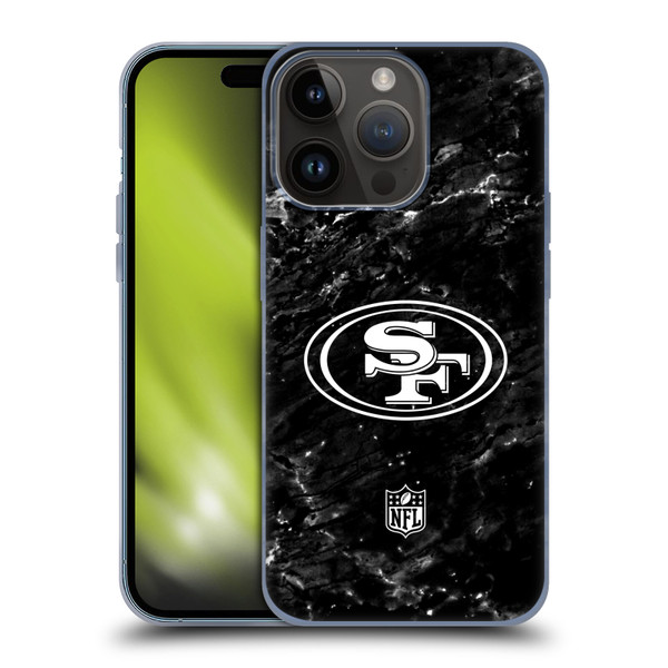 NFL San Francisco 49ers Artwork Marble Soft Gel Case for Apple iPhone 15 Pro