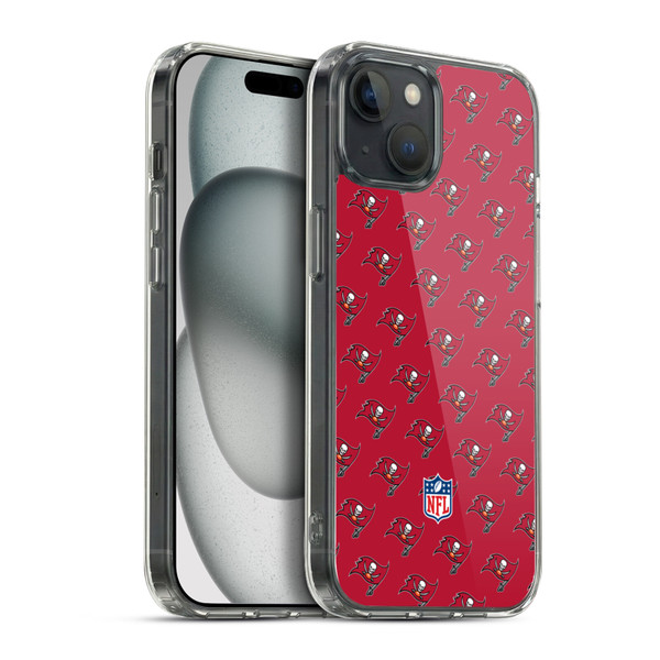 NFL Tampa Bay Buccaneers Artwork Patterns Soft Gel Case for Apple iPhone 15 Plus & MagSafe