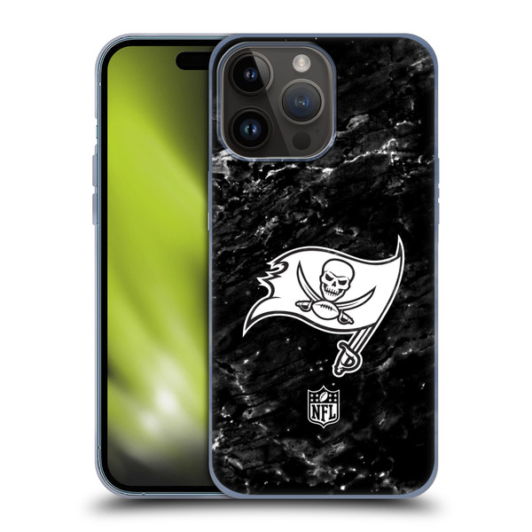NFL Tampa Bay Buccaneers Artwork Marble Soft Gel Case for Apple iPhone 15 Pro Max