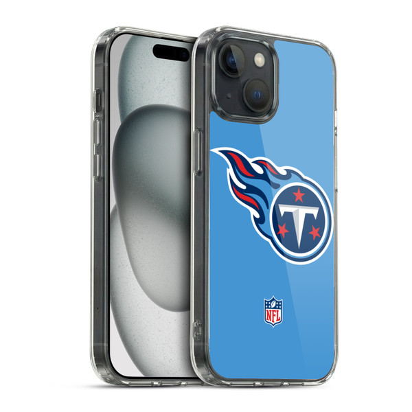 NFL Tennessee Titans Logo Plain Soft Gel Case for Apple iPhone 15 & MagSafe