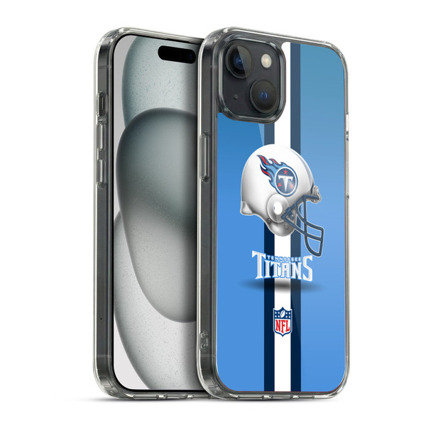 NFL Tennessee Titans Logo Helmet Soft Gel Case for Apple iPhone 15 Plus & MagSafe