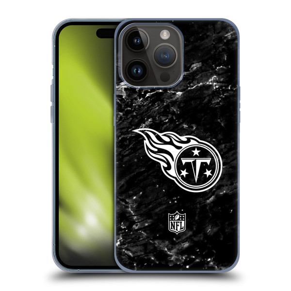NFL Tennessee Titans Artwork Marble Soft Gel Case for Apple iPhone 15 Pro Max