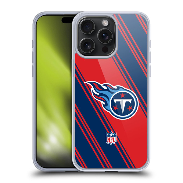 NFL Tennessee Titans Artwork Stripes Soft Gel Case for Apple iPhone 15 Pro Max