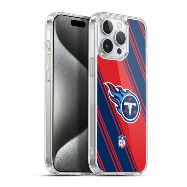 NFL Tennessee Titans Artwork Stripes Soft Gel Case for Apple iPhone 15 Pro Max & MagSafe