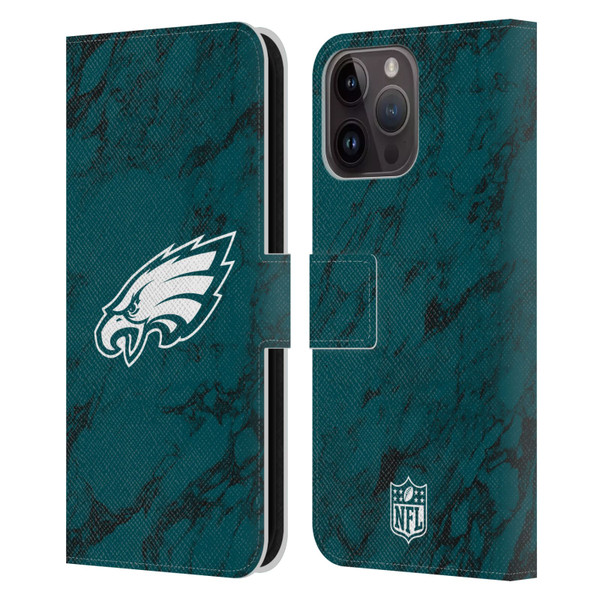 NFL Philadelphia Eagles Graphics Coloured Marble Leather Book Wallet Case Cover For Apple iPhone 15 Pro Max NFL Philadelphia Eagles Graphics Coloured Marble Leather Book Wallet Case Cover For Apple iPhone 15 Pro Max