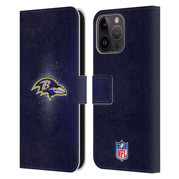 NFL Baltimore Ravens Artwork LED Leather Book Wallet Case Cover For Apple iPhone 15 Pro Max