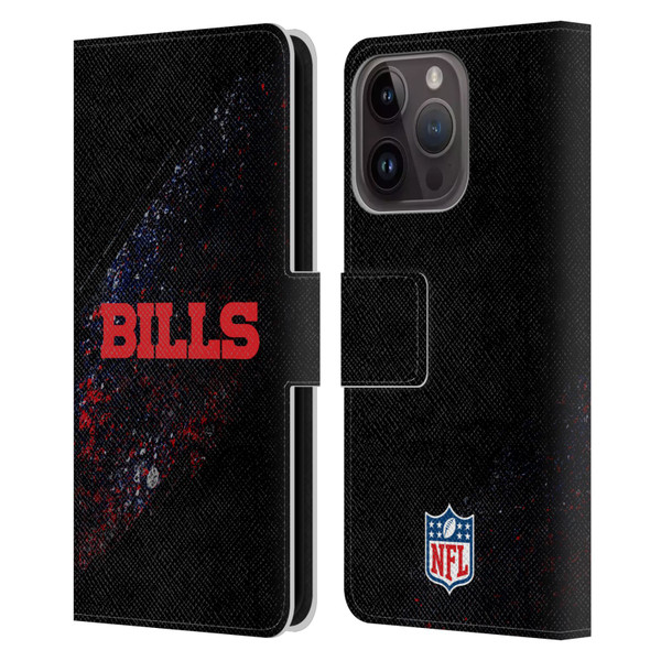 NFL Buffalo Bills Logo Blur Leather Book Wallet Case Cover For Apple iPhone 15 Pro