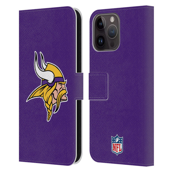 NFL Minnesota Vikings Logo Plain Leather Book Wallet Case Cover For Apple iPhone 15 Pro Max NFL Minnesota Vikings Logo Plain Leather Book Wallet Case Cover For Apple iPhone 15 Pro Max