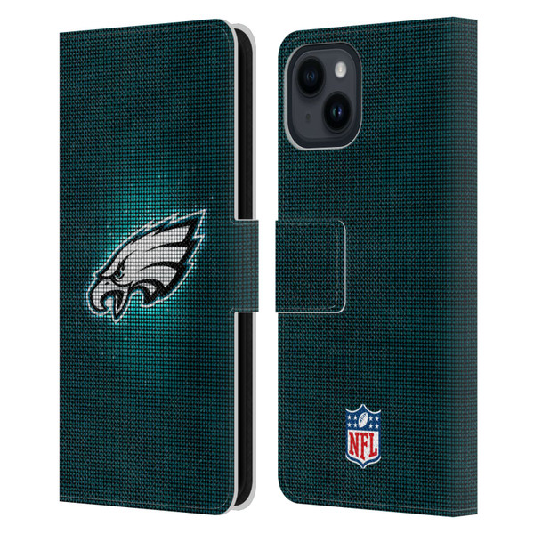 NFL Philadelphia Eagles Artwork LED Leather Book Wallet Case Cover For Apple iPhone 15