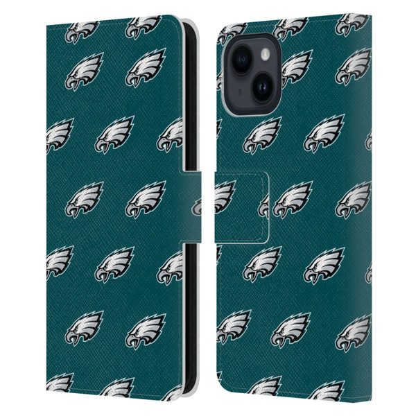 NFL Philadelphia Eagles Artwork Patterns Leather Book Wallet Case Cover For Apple iPhone 15