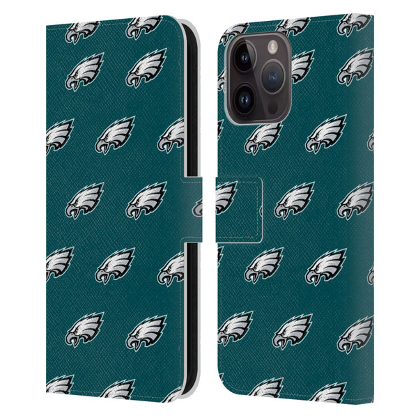 NFL Philadelphia Eagles Artwork Patterns Leather Book Wallet Case Cover For Apple iPhone 15 Pro Max