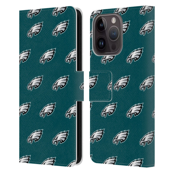 NFL Philadelphia Eagles Artwork Patterns Leather Book Wallet Case Cover For Apple iPhone 15 Pro