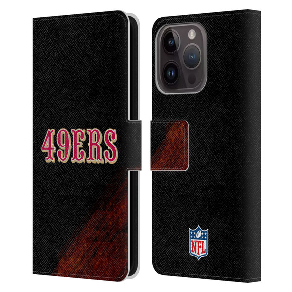 NFL San Francisco 49Ers Logo Blur Leather Book Wallet Case Cover For Apple iPhone 15 Pro