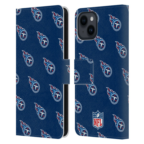 NFL Tennessee Titans Artwork Patterns Leather Book Wallet Case Cover For Apple iPhone 15