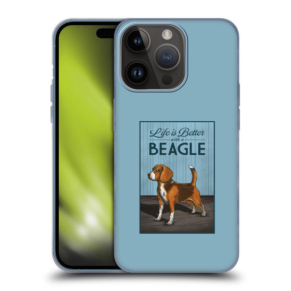 Lantern Press Dog Collection Beagle Soft Gel Case for Apple iPhone 15 Pro