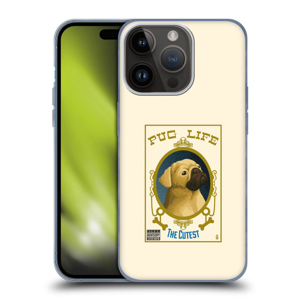 Lantern Press Dog Collection Pug Life Soft Gel Case for Apple iPhone 15 Pro