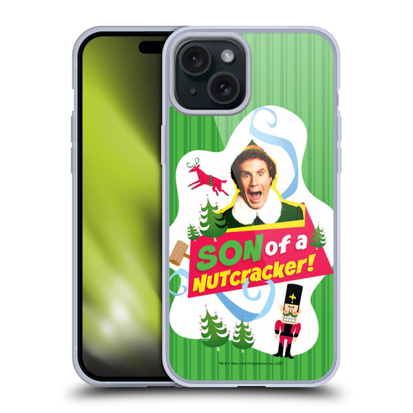 Elf Movie Graphics 1 Nutcracker Soft Gel Case for Apple iPhone 15 Plus