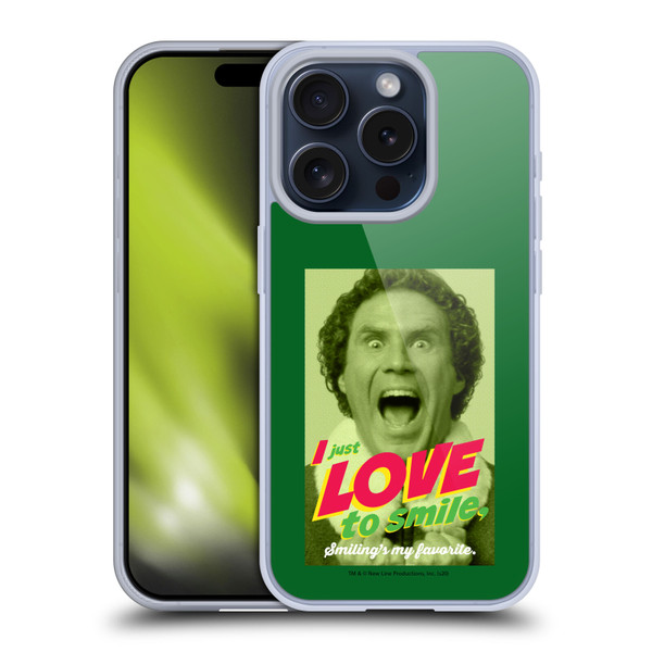 Elf Movie Graphics 1 I Love To Smile Soft Gel Case for Apple iPhone 15 Pro