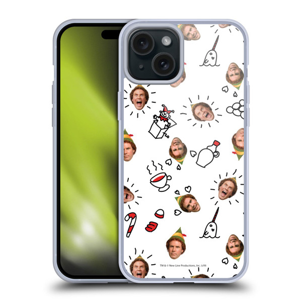 Elf Movie Graphics 2 Buddy Face Pattern Soft Gel Case for Apple iPhone 15 Plus