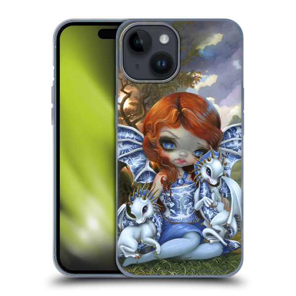 Strangeling Dragon Blue Willow Fairy Soft Gel Case for Apple iPhone 15