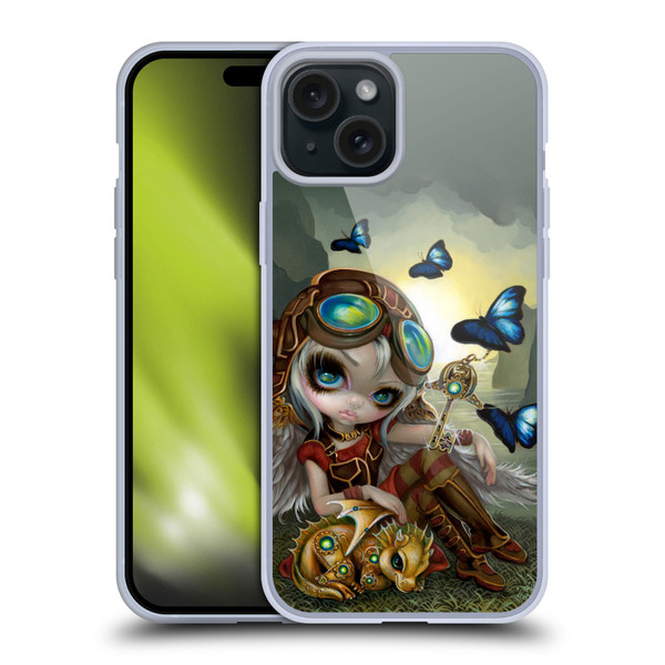 Strangeling Dragon Steampunk Fairy Soft Gel Case for Apple iPhone 15 Plus