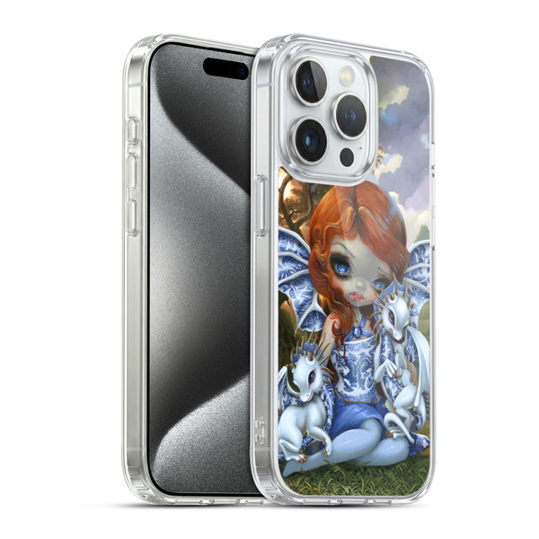Strangeling Dragon Blue Willow Fairy Soft Gel Case for Apple iPhone 15 Pro & MagSafe