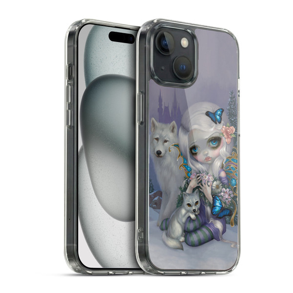 Strangeling Fairy Art Winter with Wolf Soft Gel Case for Apple iPhone 15 & MagSafe