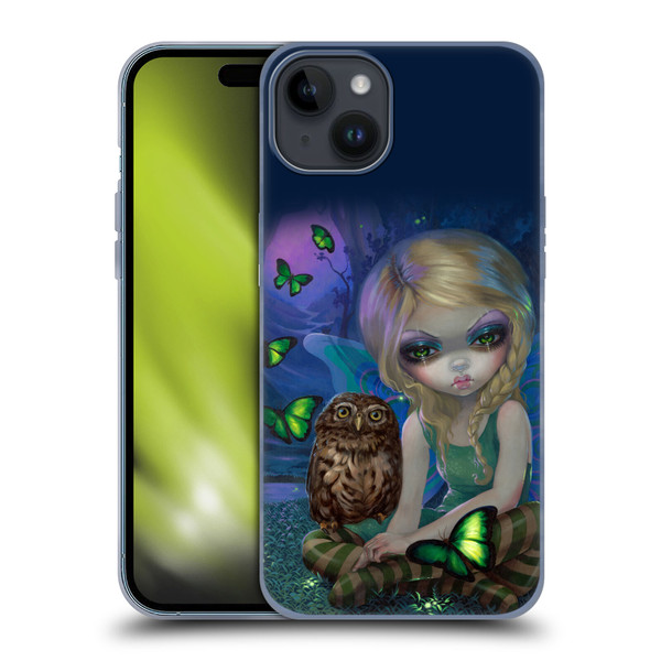 Strangeling Fairy Art Summer with Owl Soft Gel Case for Apple iPhone 15 Plus