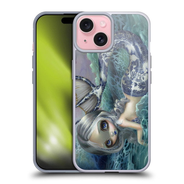 Strangeling Mermaid Blue Willow Tail Soft Gel Case for Apple iPhone 15