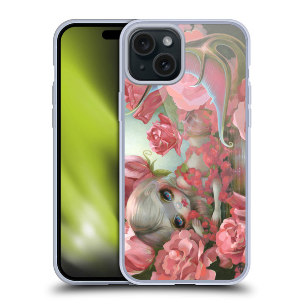 Strangeling Mermaid Roses Soft Gel Case for Apple iPhone 15 Plus