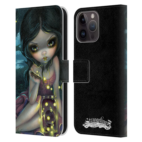 Strangeling Art Fireflies in Summer Leather Book Wallet Case Cover For Apple iPhone 15 Pro Max
