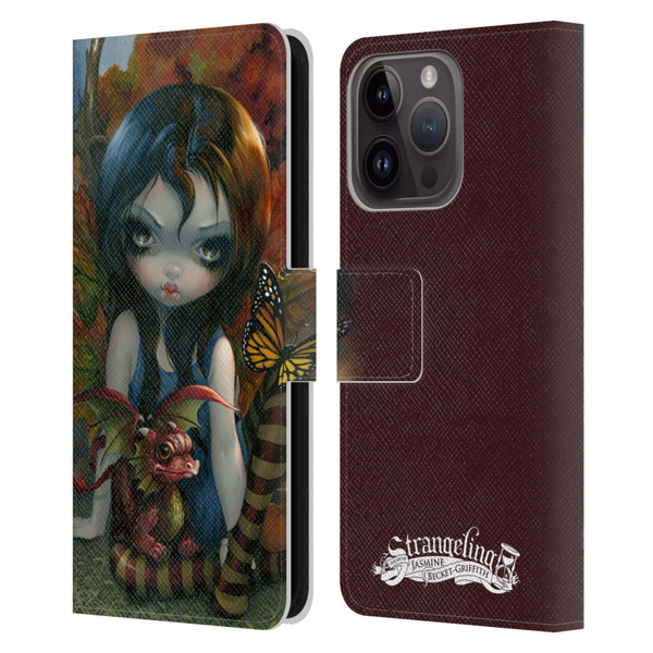Strangeling Dragon Autumn Fairy Leather Book Wallet Case Cover For Apple iPhone 15 Pro