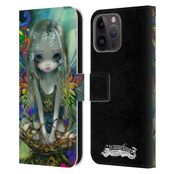 Strangeling Fairy Art Rainbow Winged Leather Book Wallet Case Cover For Apple iPhone 15 Pro Max