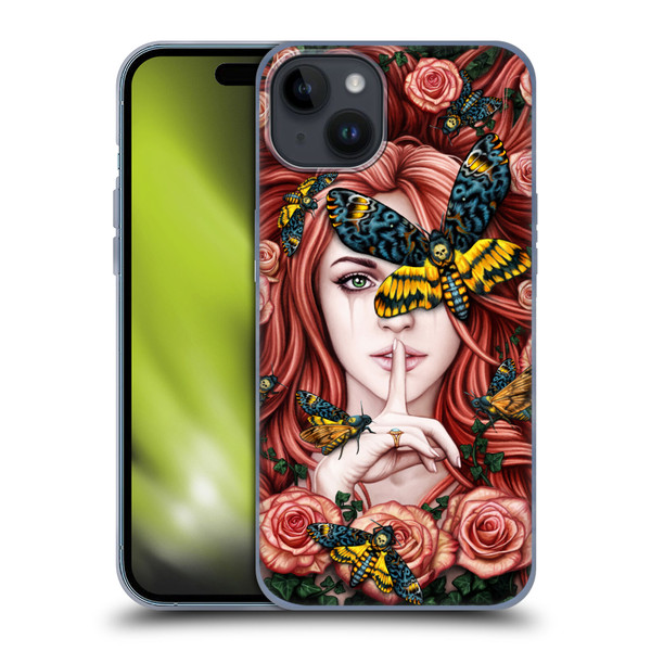 Sarah Richter Fantasy Silent Girl With Red Hair Soft Gel Case for Apple iPhone 15 Plus
