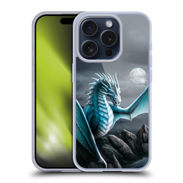 Sarah Richter Fantasy Creatures Blue Water Dragon Soft Gel Case for Apple iPhone 15 Pro