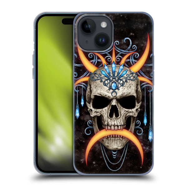 Sarah Richter Skulls Jewelry And Crown Universe Soft Gel Case for Apple iPhone 15