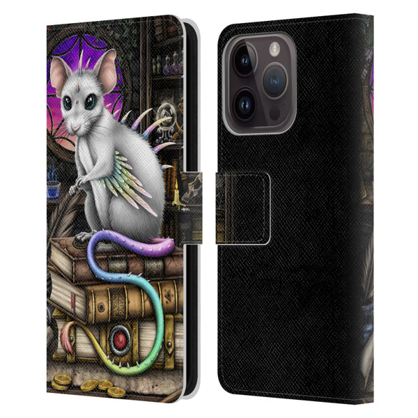 Sarah Richter Animals Alchemy Magic Rat Leather Book Wallet Case Cover For Apple iPhone 15 Pro